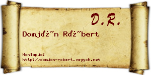 Domján Róbert névjegykártya