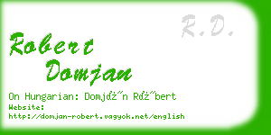 robert domjan business card